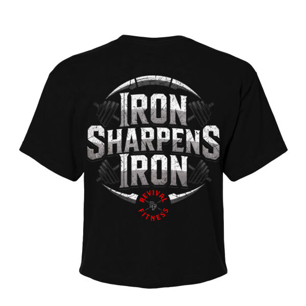 IRON SHARPENS IRON - WOMEN'S CROP T-SHIRT - $K3945W$ Thumbnail